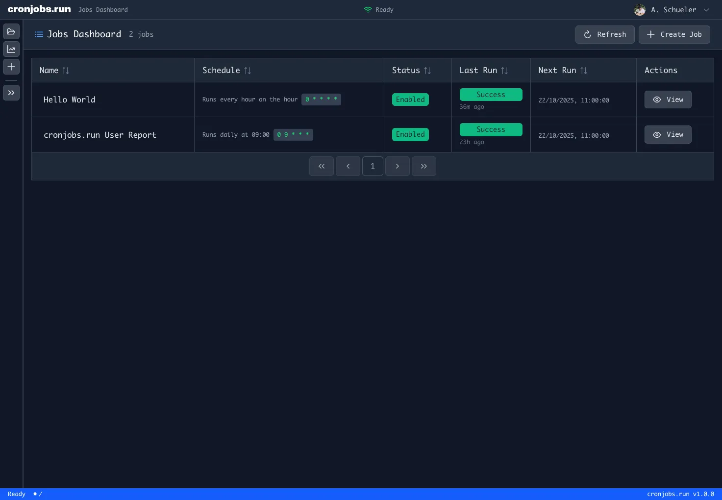 cronjobs.run Dashboard