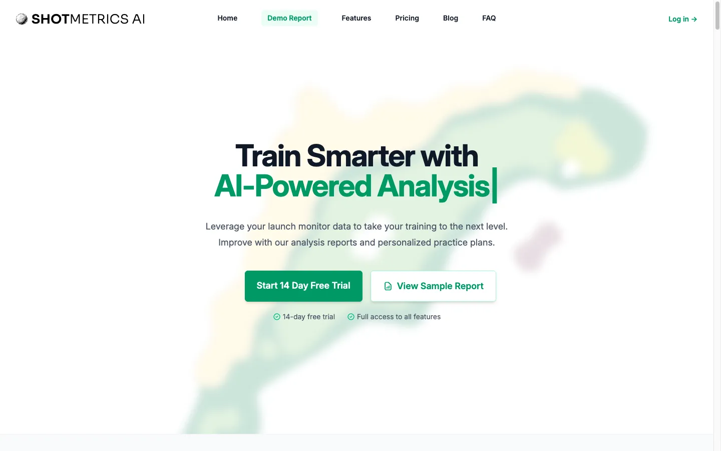 ShotMetrics AI Landing Page